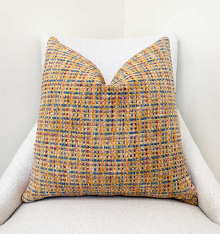 Marigold Plaid Throw Pillow