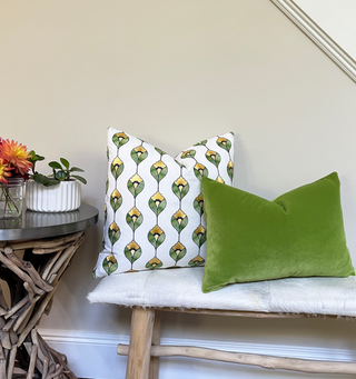 Yellow Bloom Embroidered Pillow