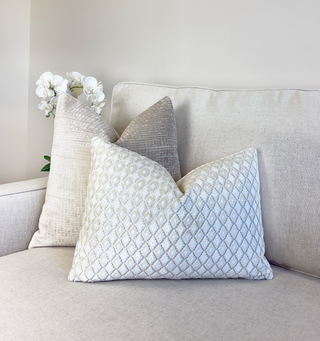 Champagne Diamond Velvet Throw Pillow