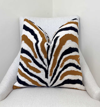 Cognac Tiger Throw Pillow