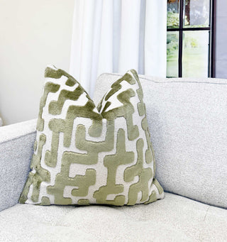 Light Olive Juno Throw Pillow
