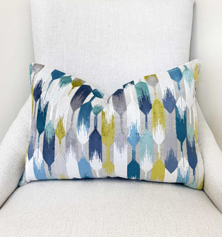 Ocean Strokes Velvet Throw Pillow