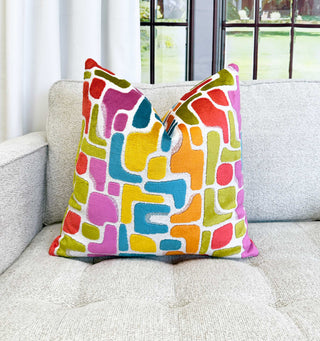 Rainbow Aussie Velvet Throw Pillow