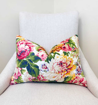 Pink Victoria Velvet Throw Pillow