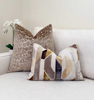 Amber Muse Velvet Throw Pillow