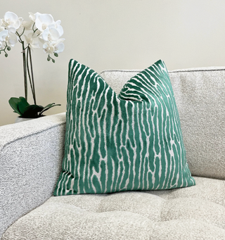 Emerald Green Velvet Throw Pillow