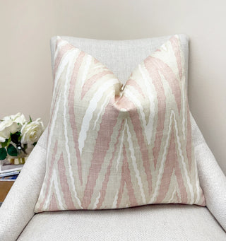Thibaut Blush Highland Peak Throw Pillow Cover