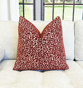 Merlot Cub Chenille Throw Pillow