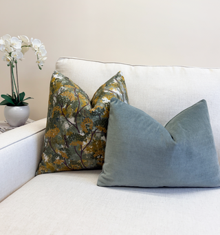 Mosswood Embroidered Throw Pillow