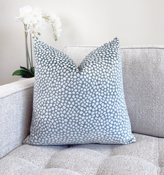 Sage Pebble Velvet Throw Pillow