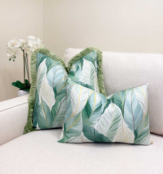 Tropical Green Throw Pillow