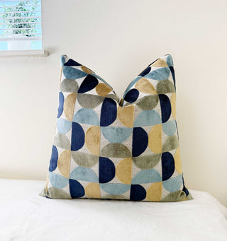 Harbor Eclipse Velvet Throw Pillow