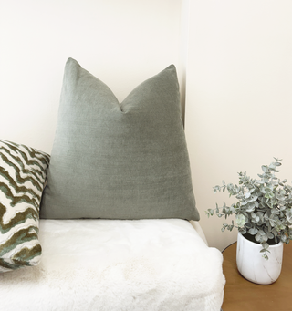 Eucalyptus Velvet Throw Pillow