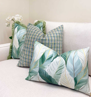 Tropical Green Throw Pillow