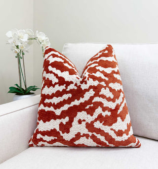 Paprika Cloud Chenille Throw Pillow