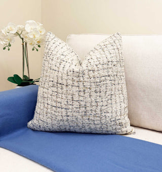 Ivory Tweed Throw Pillow