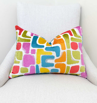 Rainbow Aussie Velvet Throw Pillow