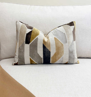 Amber Muse Velvet Throw Pillow