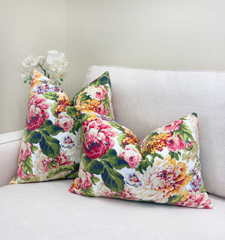 Pink Victoria Velvet Throw Pillow