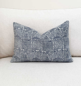Gray Aztec Chenille Throw Pillow