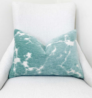 Seafoam Isle Velvet Throw Pillow