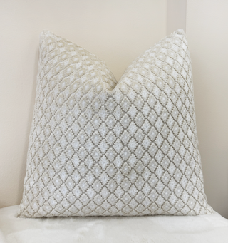 Champagne Diamond Velvet Throw Pillow