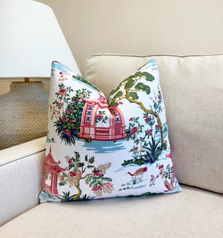Pink Pagoda Throw Pillow