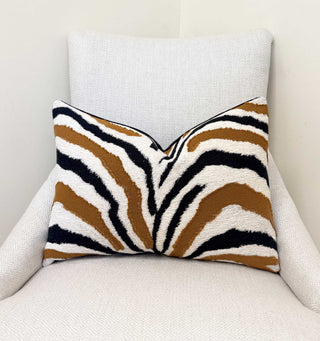 Cognac Tiger Throw Pillow