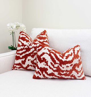 Paprika Cloud Chenille Throw Pillow