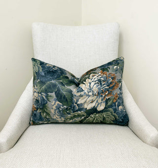 Verdant Victoria Velvet Throw Pillow