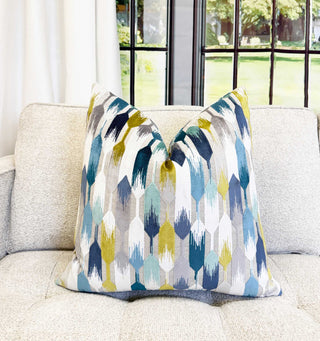 Ocean Strokes Velvet Throw Pillow