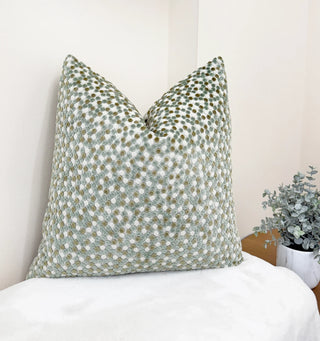 Moss Dot Velvet Throw Pillow