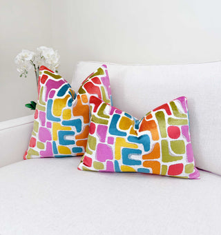 Rainbow Aussie Velvet Throw Pillow