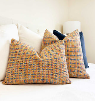 Marigold Plaid Throw Pillow