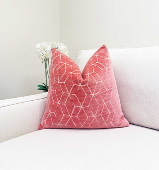 Guava Opal Velvet Throw Pillow