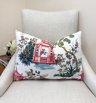 Pink Pagoda Throw Pillow