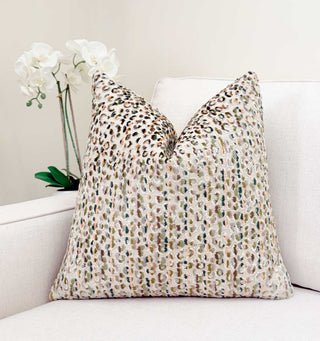 Woodland Leopard Velvet Throw Pillow