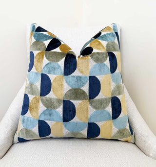 Harbor Eclipse Velvet Throw Pillow