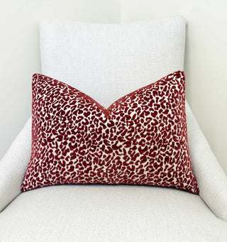 Merlot Cub Chenille Throw Pillow