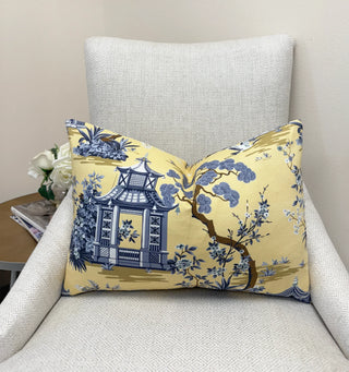 Yellow Pagoda Throw Pillow