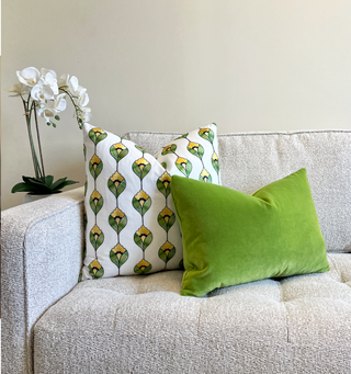 Yellow Bloom Embroidered Pillow