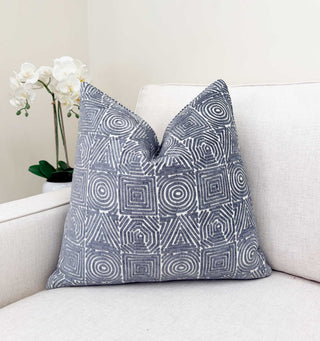 Gray Aztec Chenille Throw Pillow