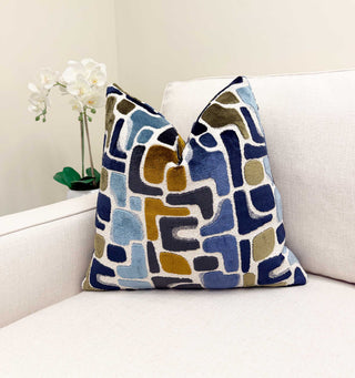Blue Aussie Velvet Throw Pillow