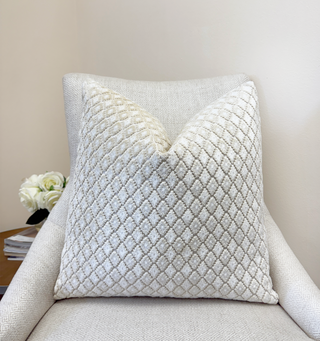 Champagne Diamond Velvet Throw Pillow