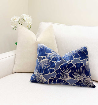 Natural Velvet Throw Pillow