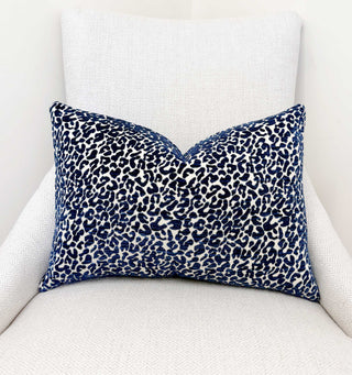 Navy Cub Chenille Throw Pillow