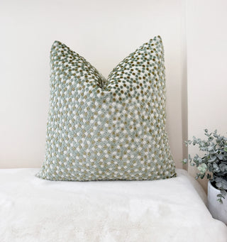 Moss Dot Velvet Throw Pillow