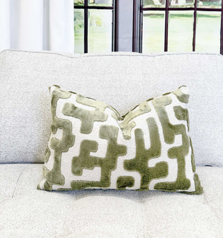 Light Olive Juno Throw Pillow