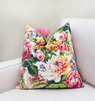 Pink Victoria Velvet Throw Pillow