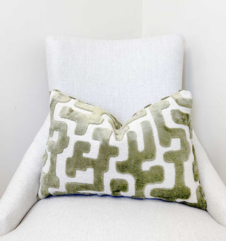 Light Olive Juno Throw Pillow